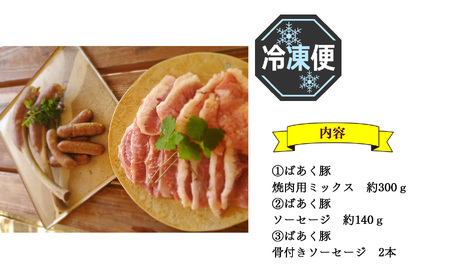 無添加 5大アレルゲン不使用 ばあく豚 焼肉 とソーセージ BBQ セット | 肉 にく ニク お肉 焼肉 奈良県 五條市 手作り 無添加 奈良県 金剛山麓 冷凍 甘味 お取り寄せ グルメ 送料無料 