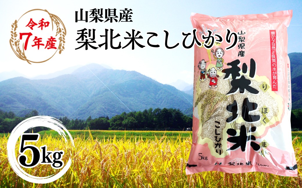 
                  【山梨のブランド米】 山梨県産 梨北米こしひかり　5kg 115-008
                