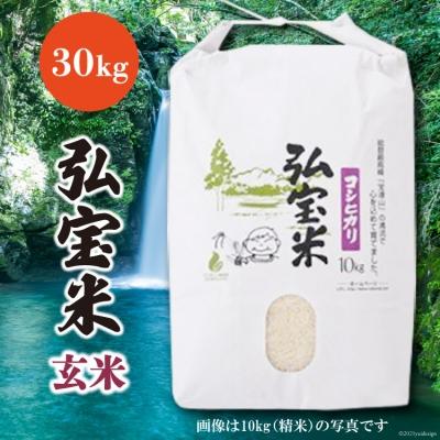 ふるさと納税 宝達志水町 米 コシヒカリ 「弘宝米」 玄米 30kg [中西農場 石川県 宝達志水町 38601281]