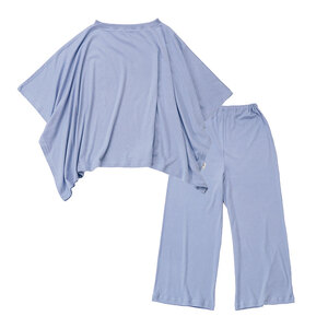 moun　ポンチョ風　レディース　ルームウェア　綿モダール　日本製　M～L（ベージュ、ブラウン、ブルー） ベージュ