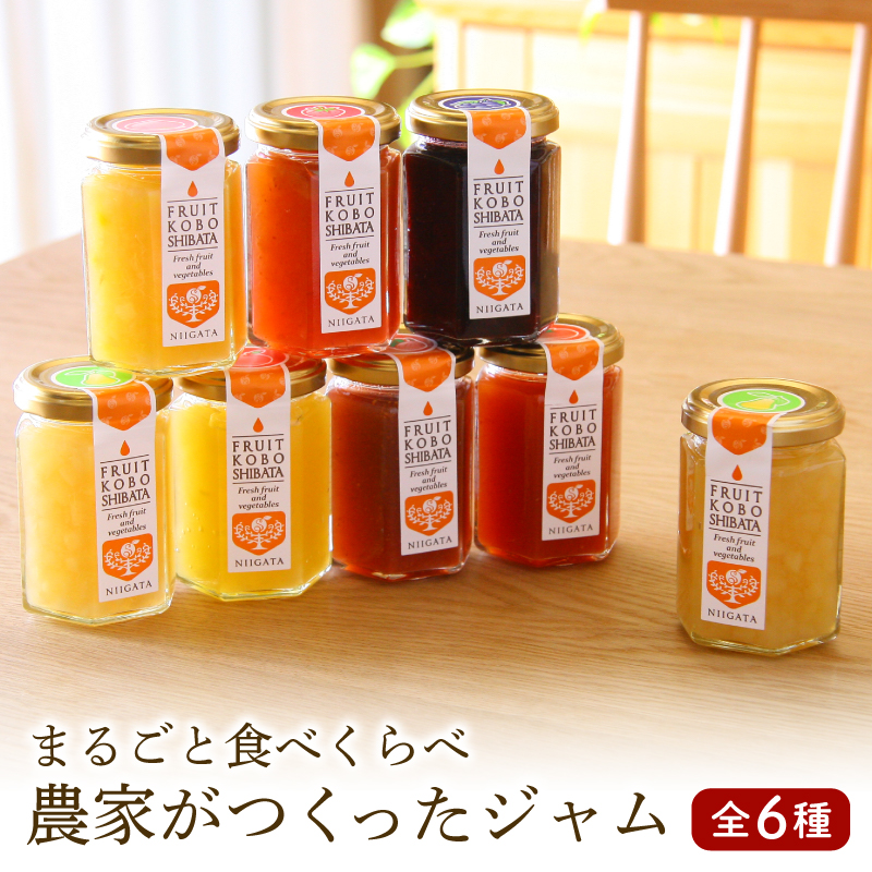 ジャム 6個セット（6種×150g）【自家製 ジャム 詰合せ 手作り 果物 贈り物 ギフト 髙橋農園 新潟県 新発田市】　C55