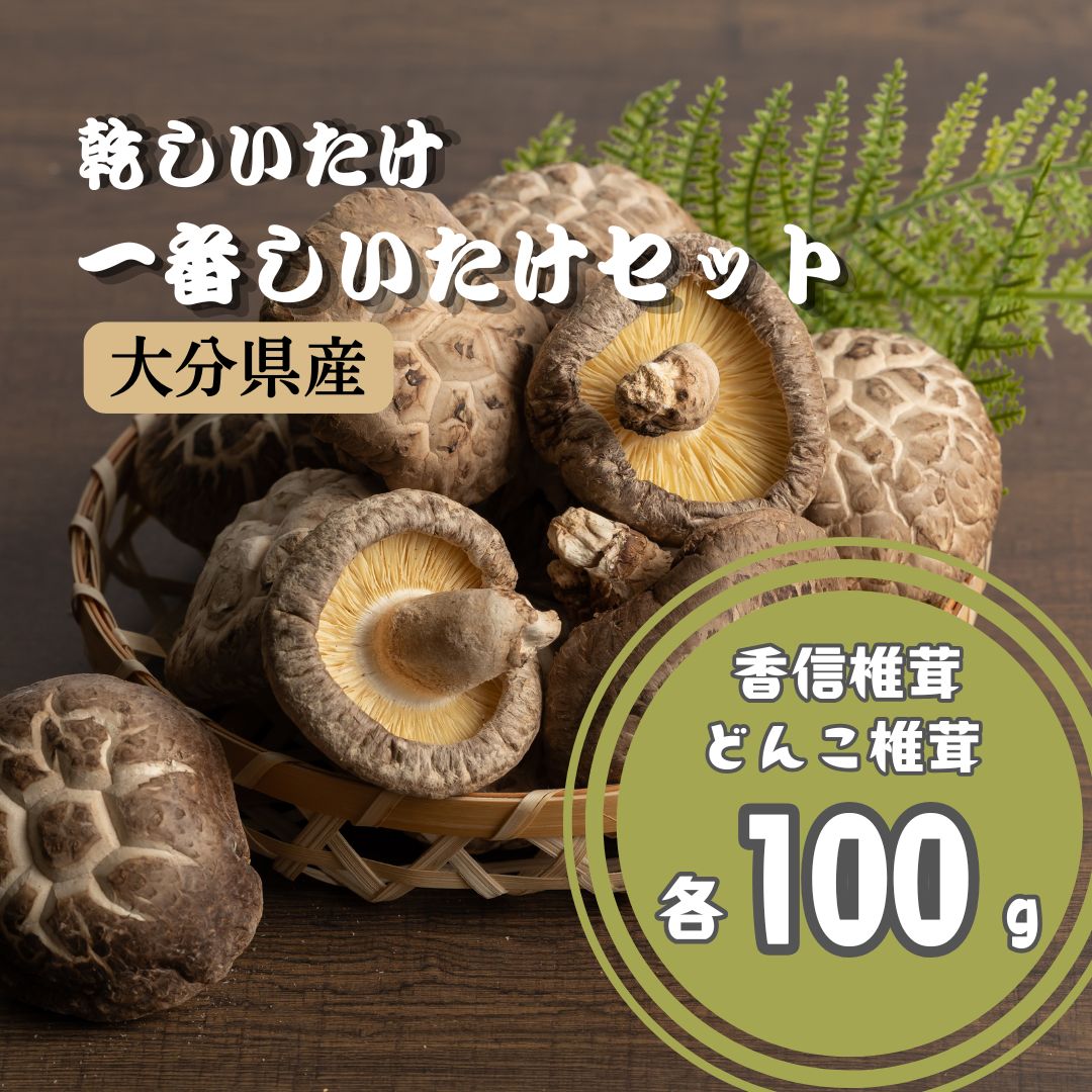 【ふるさと納税】乾しいたけ 一番しいたけセット | 椎茸 シイタケ きのこ セット 大分県産 国産 干し椎茸 どんこ椎茸 こうしん椎茸 縁起物 送料無料 津久見市