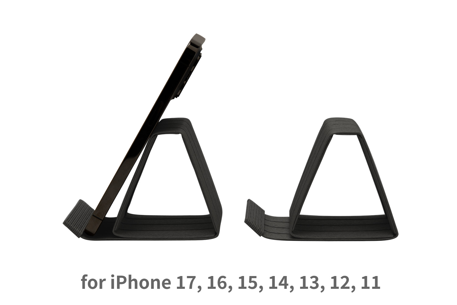 和紙のスマホスタンド iPhone 17 Pro 対応 スマホスタンド チャコールグレー 岩手県奥州市産 バンドシー Bandc for iPhone 17,16, 15, 14, 13, 12, 1