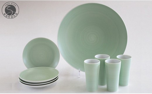 
                  ARITA PORCELAIN LAB (アリタポーセリンラボ) パールグリーン パーティーセット 有田焼 取り皿 大皿 A180-25
                