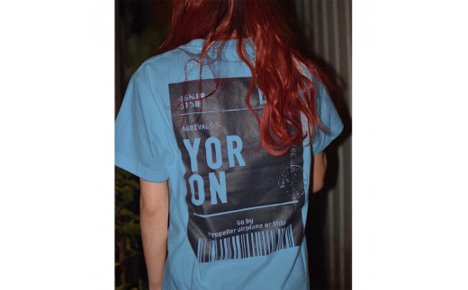 
電波はないが愛はある！！ Y0R0N100Tシャツ 海カラー
