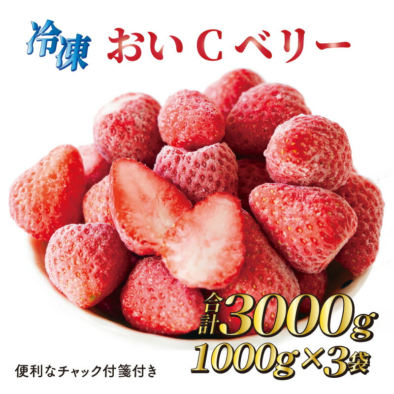 【ふるさと納税】 060-44 完熟 冷凍 いちご 3kg 小分け スムージ アレンジ ビタミンC イチゴ 苺 保存 スイーツ フルーツ ストロベリー