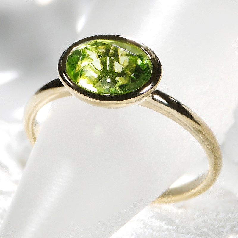 K18YG ペリドット リング[TNR-0116]