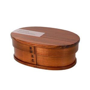 みよし漆器本舗 曲げわっぱ お弁当箱 600ml 約17.5×11.5×高さ6.5cm 小判型 MIN WAPPA ピンク 漆塗り