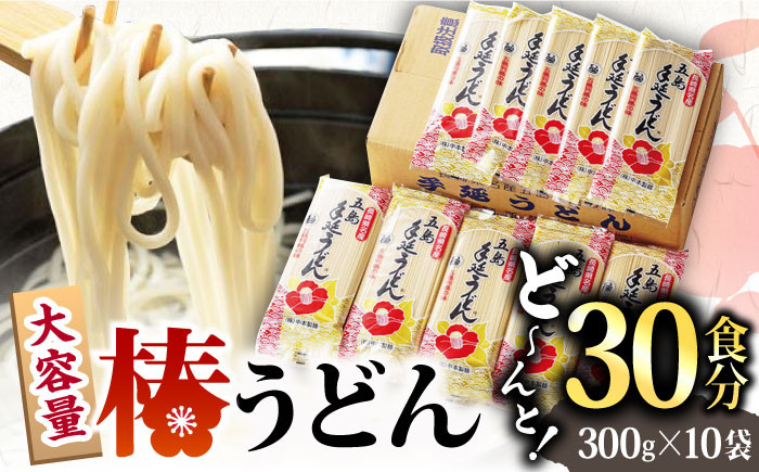 
【一番コシの強い！】椿 うどん 300g×10袋 五島うどん 保存食 五島うどん 手延 椿 つばき 麺 乾麺 コシ 手作り 名物 小分け 大容量 保存食 【中本製麺】 [RAO013]
