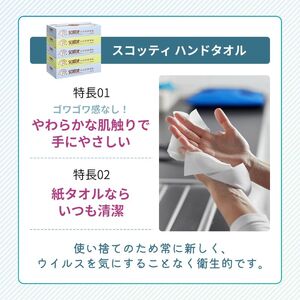 ペーパータオル スコッティ キレイの仕上げ 30箱 ペーパータオル