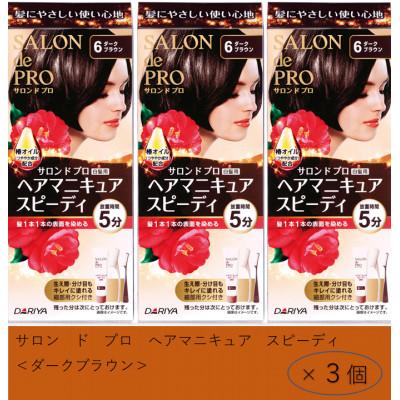 ふるさと納税 稲沢市 ダリヤ　サロン　ド　プロ　ヘアマニキュア・スピーディ《ダークブラウン》3個セット