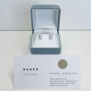 真珠 ピアス 7mm pt900 プラチナ パールハヤシ /  ピアス 