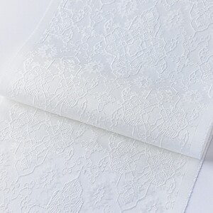 ワタマサ　三重織 正絹白半衿(十字華紋)シルク100%日本製和装小物　丹後ちりめん織元より【1606008】