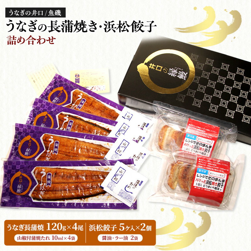 【ふるさと納税】国産うなぎ長蒲焼120g×4尾＆調理済み浜松餃子5ケ入×2パック詰め合わせ【配送不可：離島】 国産 うなぎ 鰻 ウナギ長蒲焼 真空パック 焼き餃子 ぎょうざ 浜松餃子 詰め合わせ 冷凍 浜松市 静岡