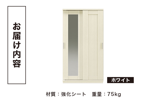 Most（モスト）幅100 ミラー戸 シューズボックス ホワイト【北海道・東北・沖縄・離島不可】CN058-WH