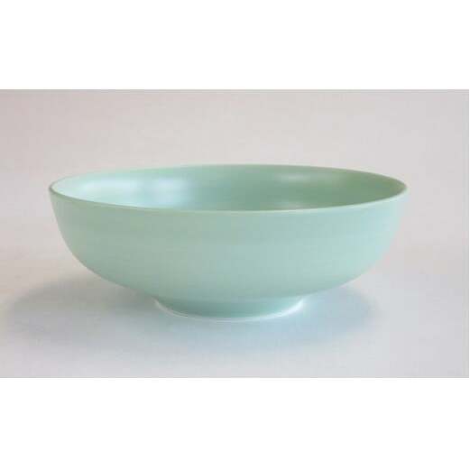 ARITA PORCELAIN LAB(アリタポーセリンラボ) パールグリーン・丸菓子鉢 有田焼 サラダボール カレー皿 麺鉢 パステルカラー A21-9