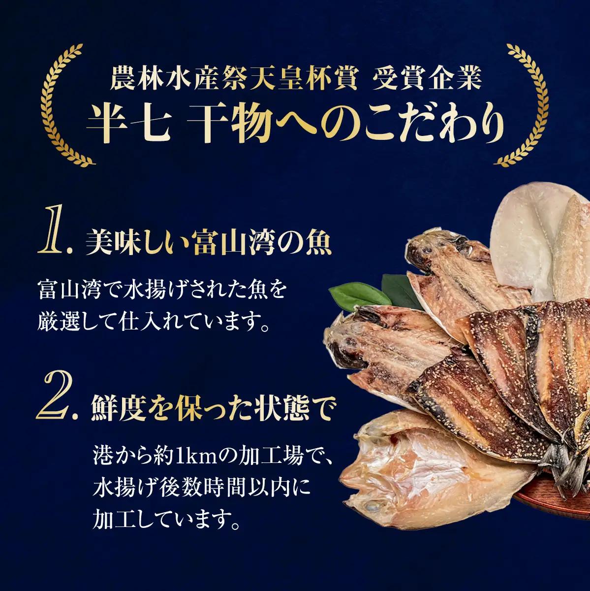 【隔月3回定期便】本物のこだわり！半七の干物 詰め合わせセット  富山県 氷見市 干物 おかず