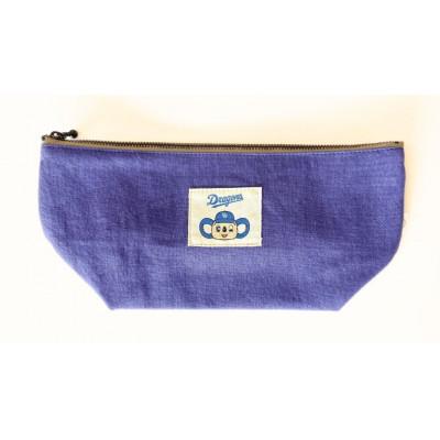 ふるさと納税 大垣市 【中日ドラゴンズとのコラボアイテム】のこり染×ドアラポーチ　ブルーベリー