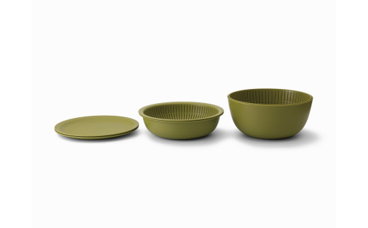 米とぎにも使える ザル ボウル 6点セット LBK-10 グリーン ／ キッチン用品 調理器具 耐熱 重ねて収納 コンパクト ライクイット like-it 奈良県 葛城市_イメージ2