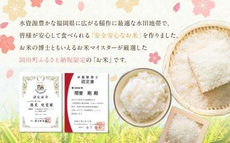 【12ヶ月定期便】福岡県産つやさくら 5kg 岡垣町 ふるさと納税返礼品 お米 こめ 精米 ご飯 ごはん 国産 定期便