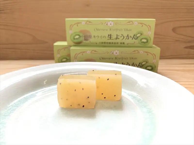 小田原老舗和菓子店の手づくり小田原キウイの生ようかん【和菓子店 手作りようかん 小田原キウイの生ようかん キウイフルーツ 職人の手作り 銘菓　自家製キウイジャム 神奈川県 小田原市  生ようかん 生ようかん 】