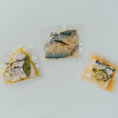 ふるさと納税 三浦市 【冷蔵】ごちそうコンフィ3種セット (まぐろ大、さば大、かじき大　各1)
