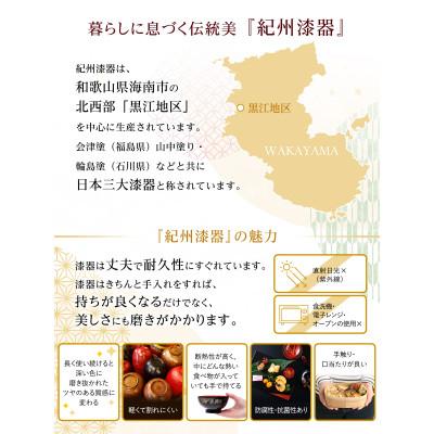 ふるさと納税 海南市 紀州漆器 PC 丸盆 一富士二鶴三桜 尺 30cm 黒 日本製 |  | 02