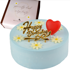 【着日指定可】誕生日ケーキ センイルケーキ 4号 直径13.5cm 2人～4人分 285g 【バースデー飾り付】【パステルブルー】 スイーツ ギフト | デザート ケーキ お菓子 洋菓子 冷凍 着日指定 お誕生日 誕生日 ギフト お祝い 愛媛県 松山市【IT027blue】