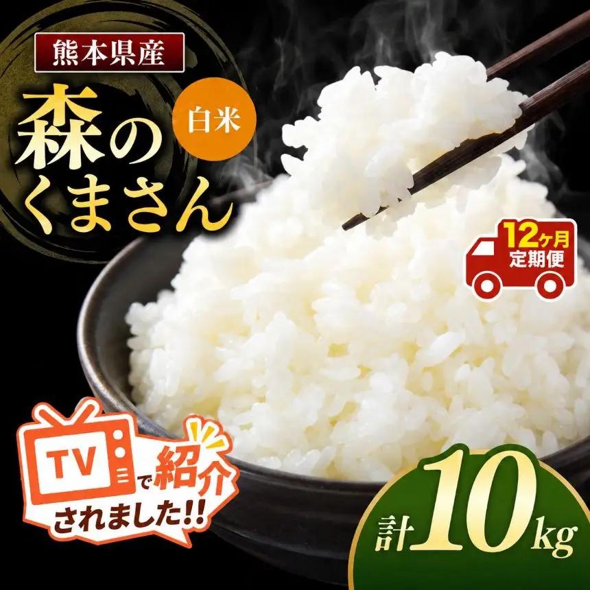 【定期便12回】令和7年産 熊本県産 森のくまさん 白米 10kg こめ 米