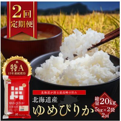 ふるさと納税 江別市 【毎月定期便】金王冠 精米 北海道産ゆめぴりか 10kg(5kg×2) 白米 特A全2回