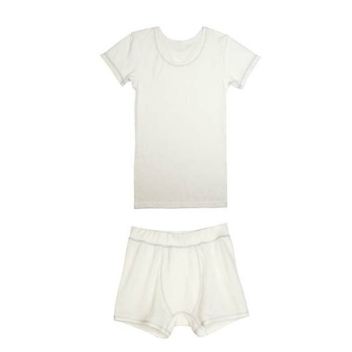 【ふるさと納税】 Fleepボーイズインナー　ミルクセット（半袖）1セット ／ 綿100％ キッズ 肌着 下着 アンダーウェア 日本製 送料無料 埼玉県 No.536