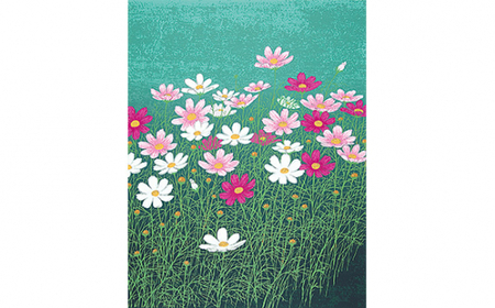 版画 「flowers 秋桜」 | 版画 セリグラフ
