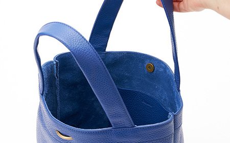 Coquette イタリアンレザー・日本製/ミニトートバッグ(ブルー)【1635486】