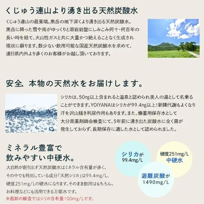 天然炭酸水YOIYANA　500ml×24本 | シリカ