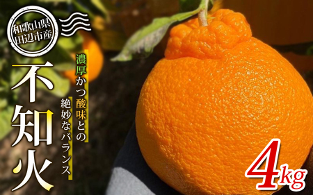 【期間限定1/31まで】不知火4kg※2025年3月から順次発送予定※ / 和歌山県 不知火 デコポン フルーツ 果物 柑橘 田辺市 【nak015-1】