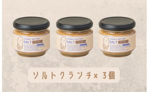 【味：ソルトクランチ×3】オリジナルピーナッツバターセット（100g×3個）