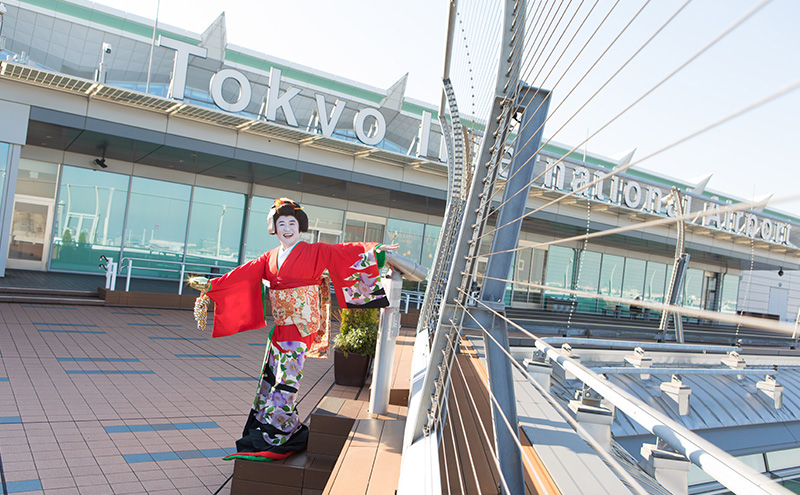 SKY WEDDING HANEDA OFUKU 記念手ぬぐい 羽田空港オリジナルデザイン 同柄2枚セット 記念 思い出 飛行機柄 縁結び 大切な人 良縁 お土産 速乾 温泉 旅先 便利 タペストリー