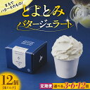 【ふるさと納税】【 定期便 】とよとみ バタージェラート 塩ミルク 120ml×12個 《選べる回数 : 3回 / 6回 / 12回》| バター ジェラート アイス スイーツ デザート おやつ ご褒美 豊富牛乳 北海道産 道産 国産 お取り北海道 豊富町