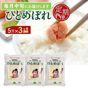 SF0338　【3回定期便】令和7年産［精米］ひとめぼれ　5kg×3回(計15kg) JS