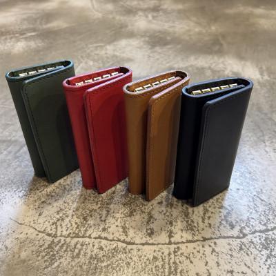 ふるさと納税 大木町 イタリアンバケッタレザーの三つ折りキーケース/レッド　BK054 |  | 02