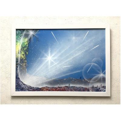 ふるさと納税 神戸市 スプレアート作品原画「海の神秘」