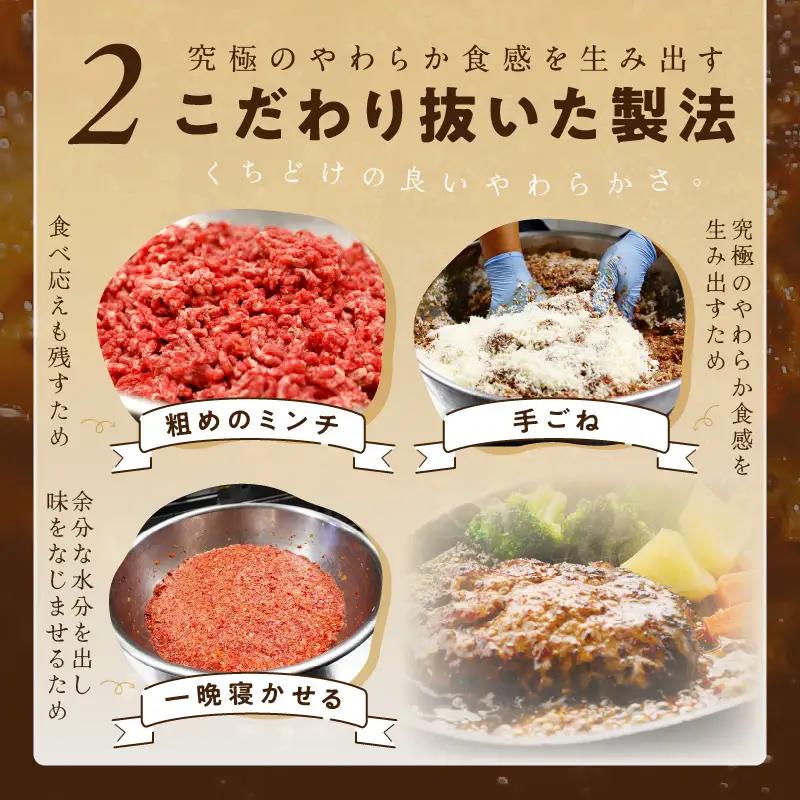 ハンバーグ定期便隔月3回 塩で食べるやわらかハンバーグ ソース付
