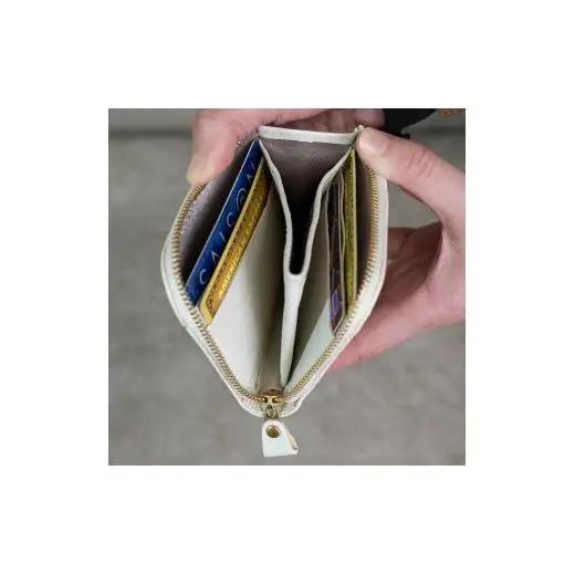 本革 L字ファスナー ミニ財布 日本製 レザー 革製品 コンパクト 小銭入れ Liete WH-23 レモンイエロー