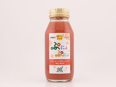 ミニトマトジュース　食塩無添加ストレート180ml×6本【ぷにょぷにょ使用】野菜ジュース