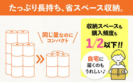 【北海道・沖縄・離島用】【隔月配送 全6回定期便】トイレットペーパー ダブル 24ロール 長巻き 65m (6ロール×4パック) 宅配 エコワンタッチ コアレス《豊前市》【大分製紙】 日用品 消耗品 