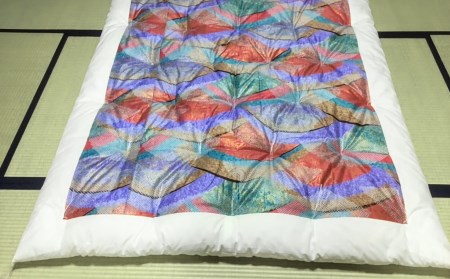 【浅井ふとん店】昭和レトロなコットン掛・敷布団セット/シングル・レッド