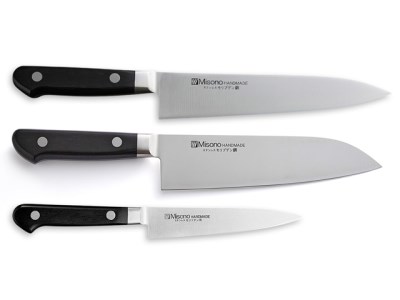 H120-06 Misono モリブデン鋼 3本セット （三徳包丁・牛刀包丁・ペティナイフ）