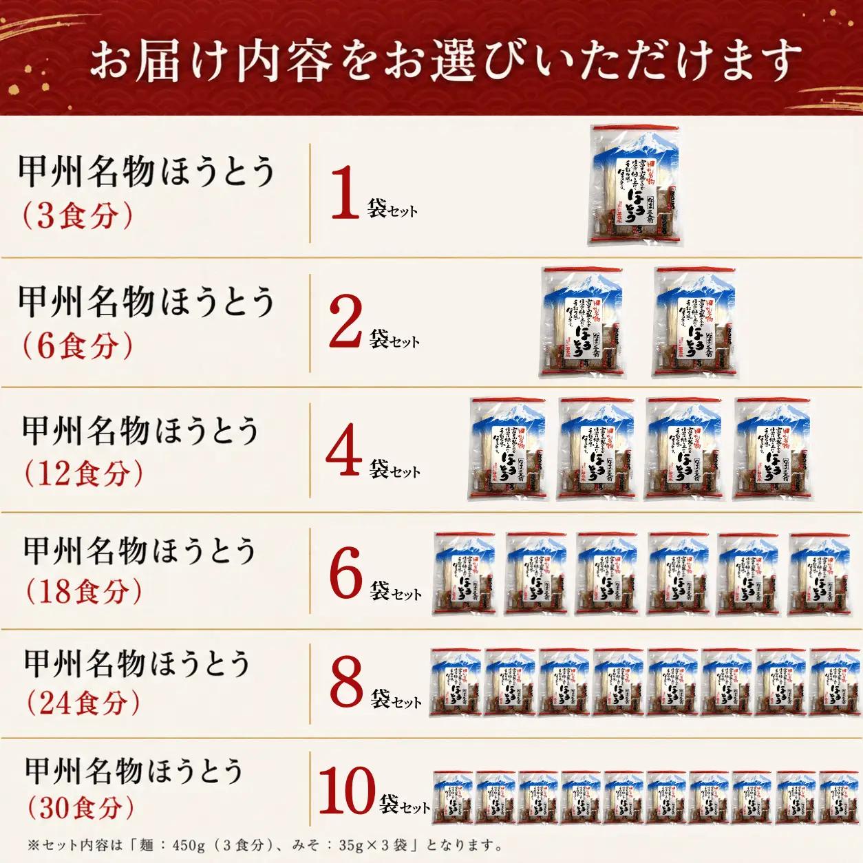 [訳あり]甲州名物ほうとう 18人前 （3人前平袋×6パック） 富士山麓の水で練り上げたおいしいほうとう ／ セット 味噌煮込み 郷土料理 山梨県 特産品 名物【n0356_hir_B】