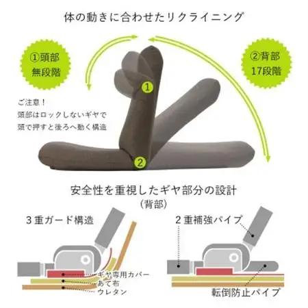 産学連携　ヘッドレスト付ハイバック座椅子2　ベージュ_雑貨・日用品 椅子・チェア・ソファ 家具・インテリア _【1254846】