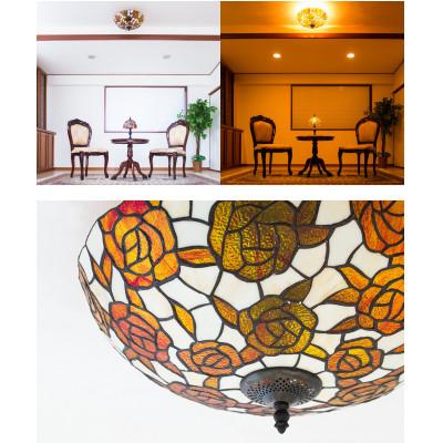 ふるさと納税 海南市 【ステンドグラスのランプシェード】シーリングライト ヴィトライユ ローズドレ AKU1011015 |  | 03